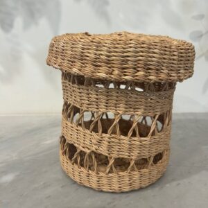 Lidded Lace Canister - Small