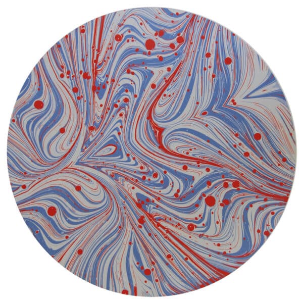 Marble Placemats, Blue and Red, Set of 6