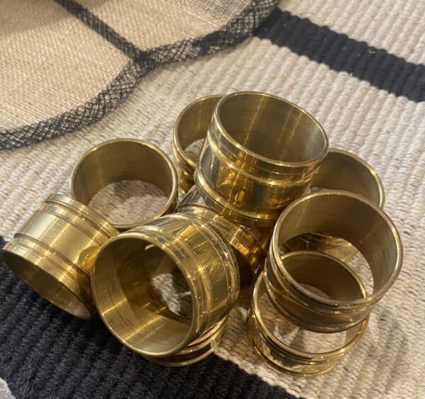 Vintage Brass Napkin Rings (set of 12)