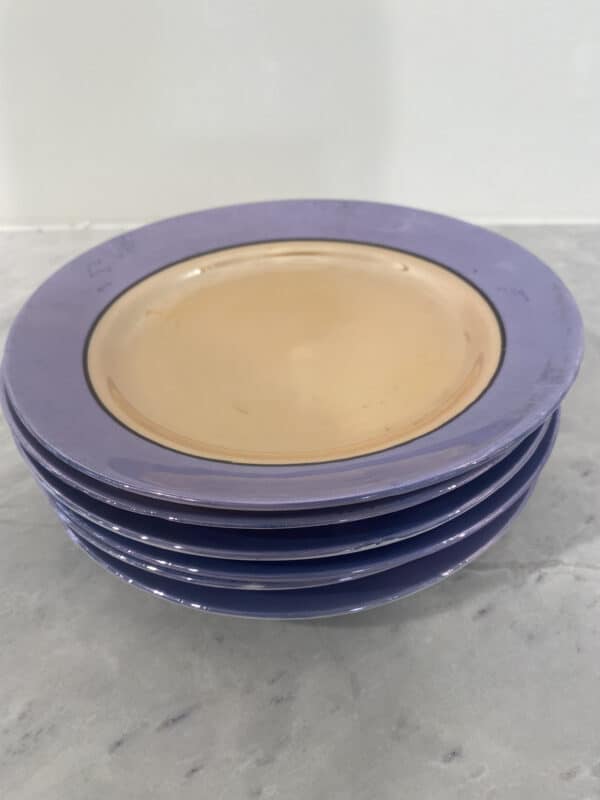 Lilac & Peach Lusterware Dessert Plates (set of 5)