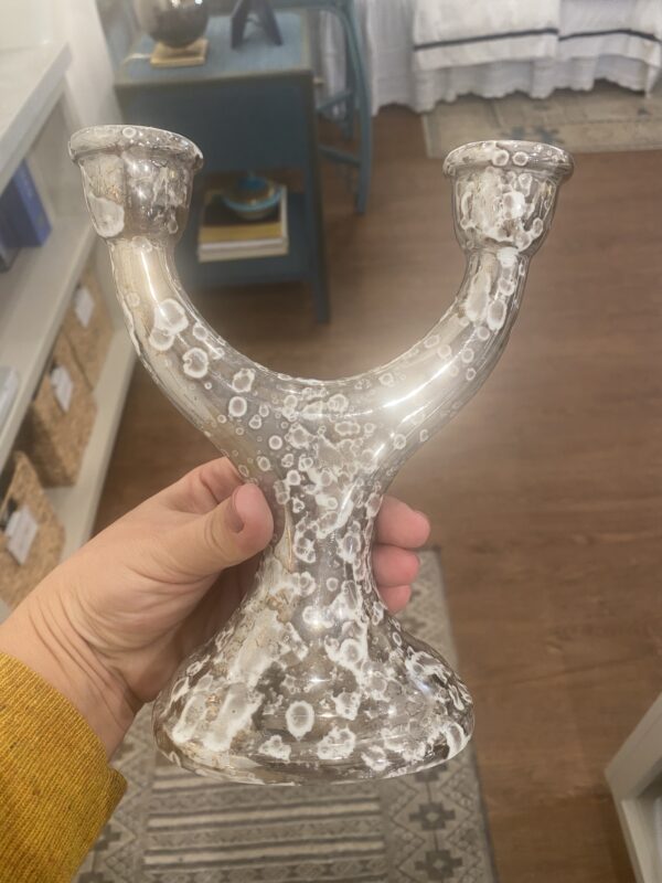 Hungarian Lusterware Candelabra