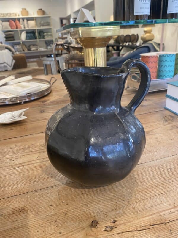 Black Ceramic Pitcher