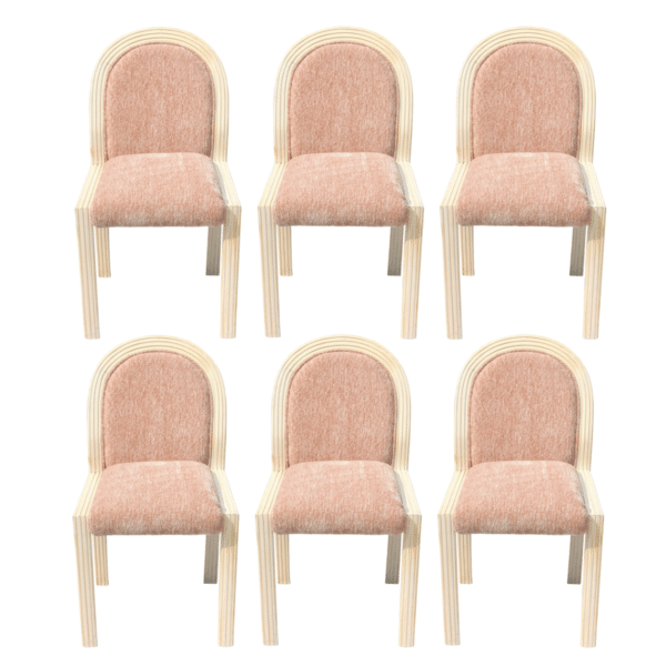 1980's Arched Wood Dining Chairs (Set of 6)