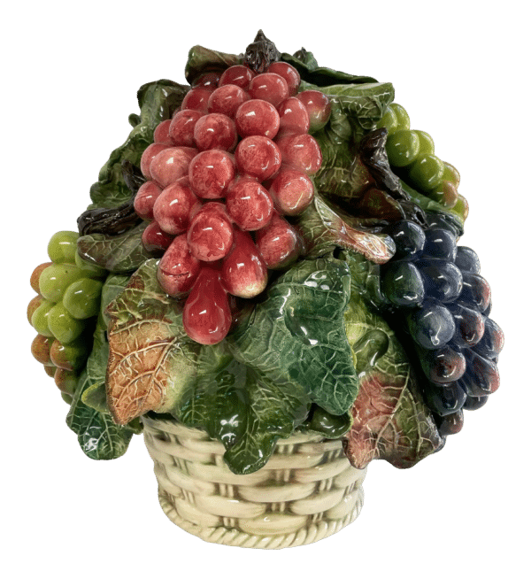 Italian Majolica Grape Topiary Centerpiece